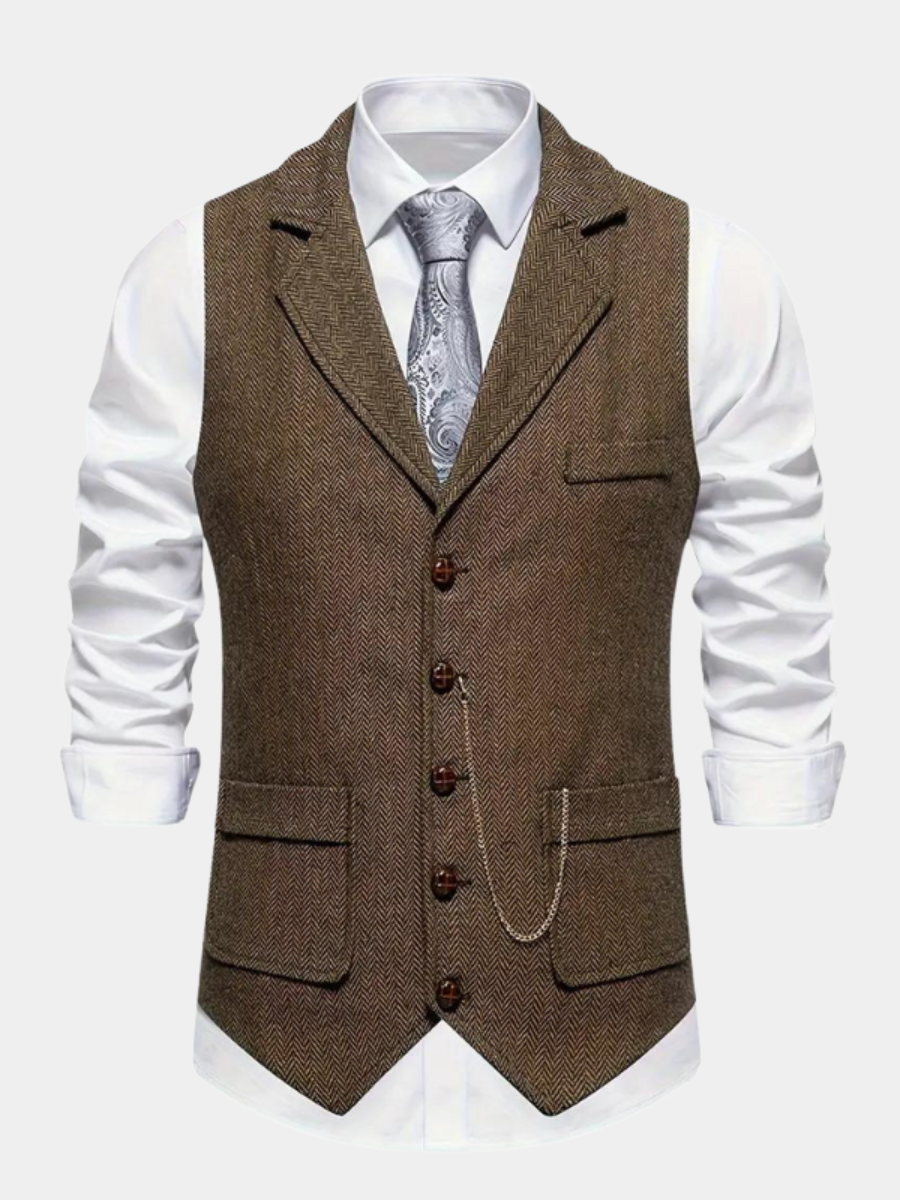 Noxwell Alderley Herringbone Waistcoat