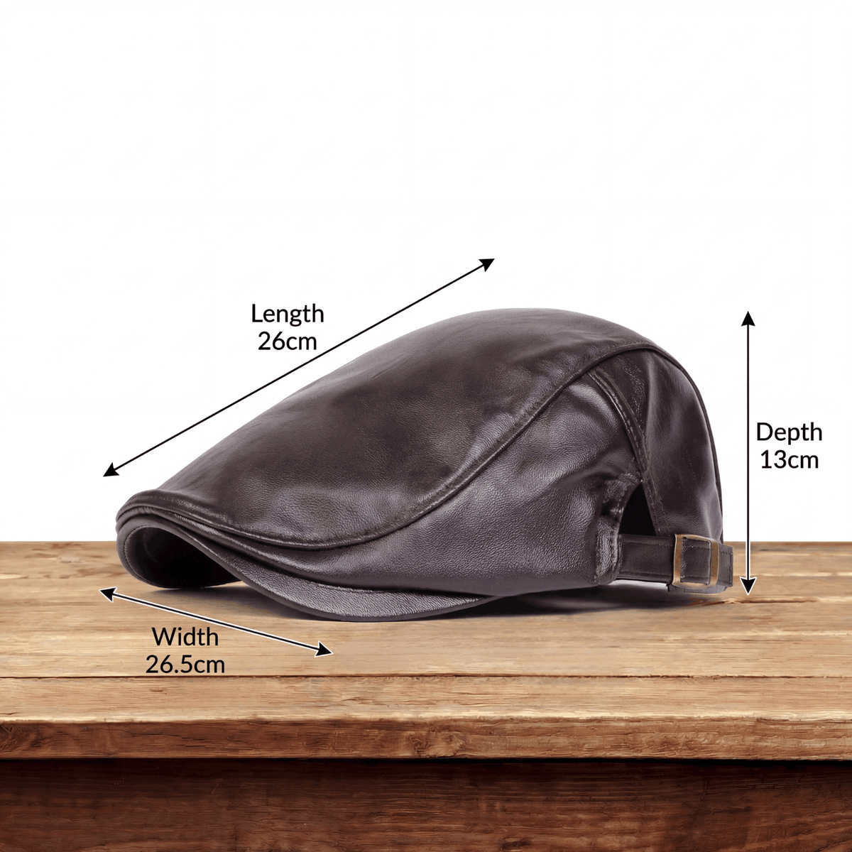 Noxwell Ashgrove Leather Flat Cap