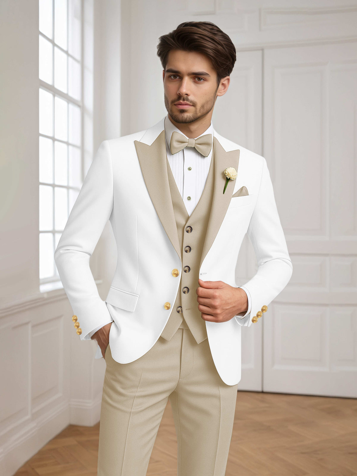 Noxwell Marsden Peak-Lapel Suit