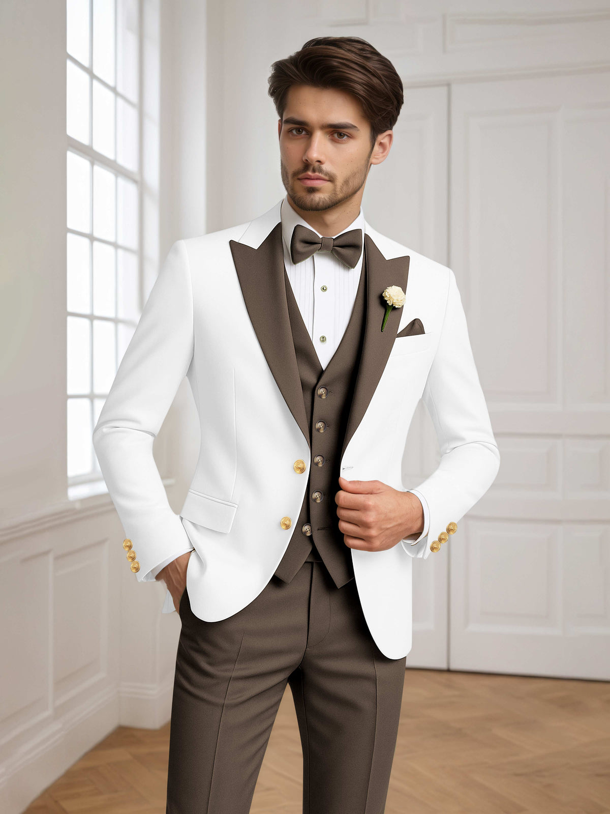 Noxwell Marsden Peak-Lapel Suit