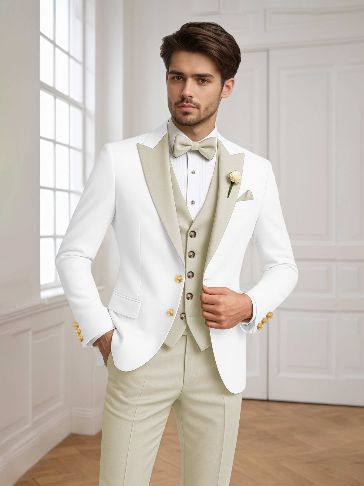 Noxwell Marsden Peak-Lapel Suit