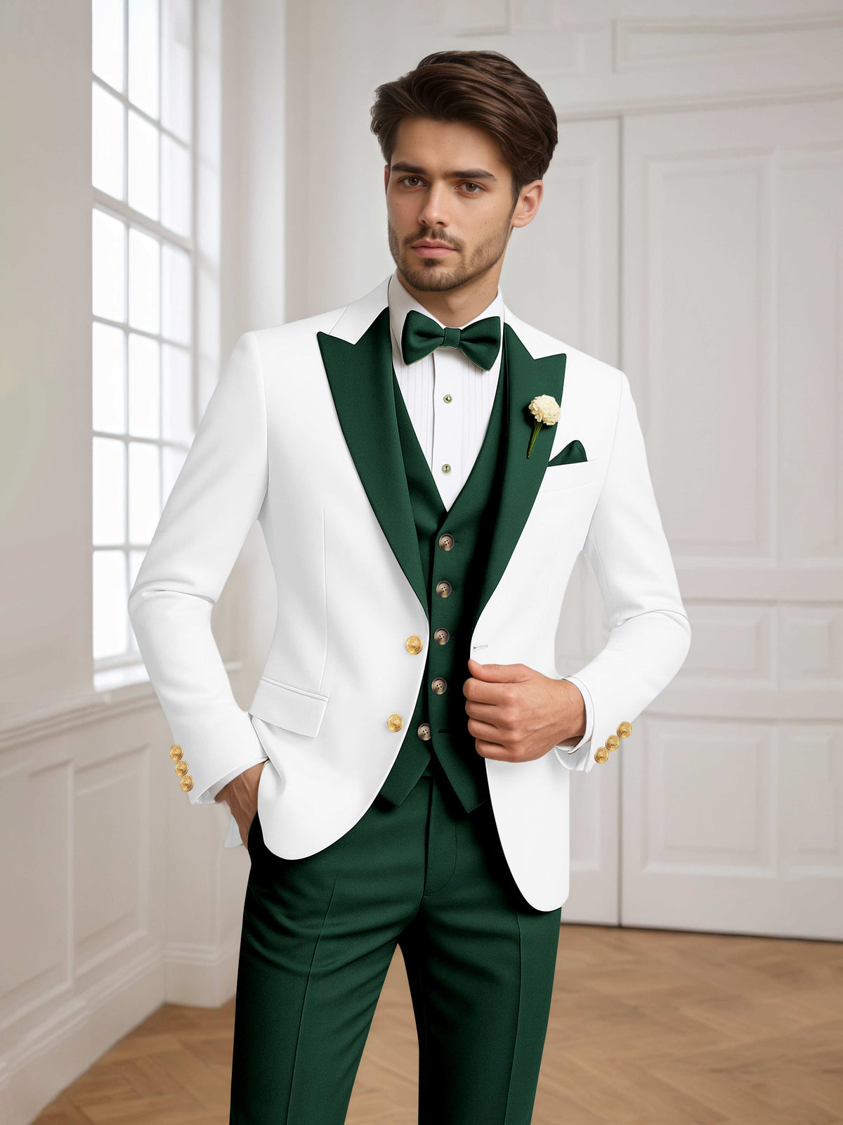 Noxwell Marsden Peak-Lapel Suit