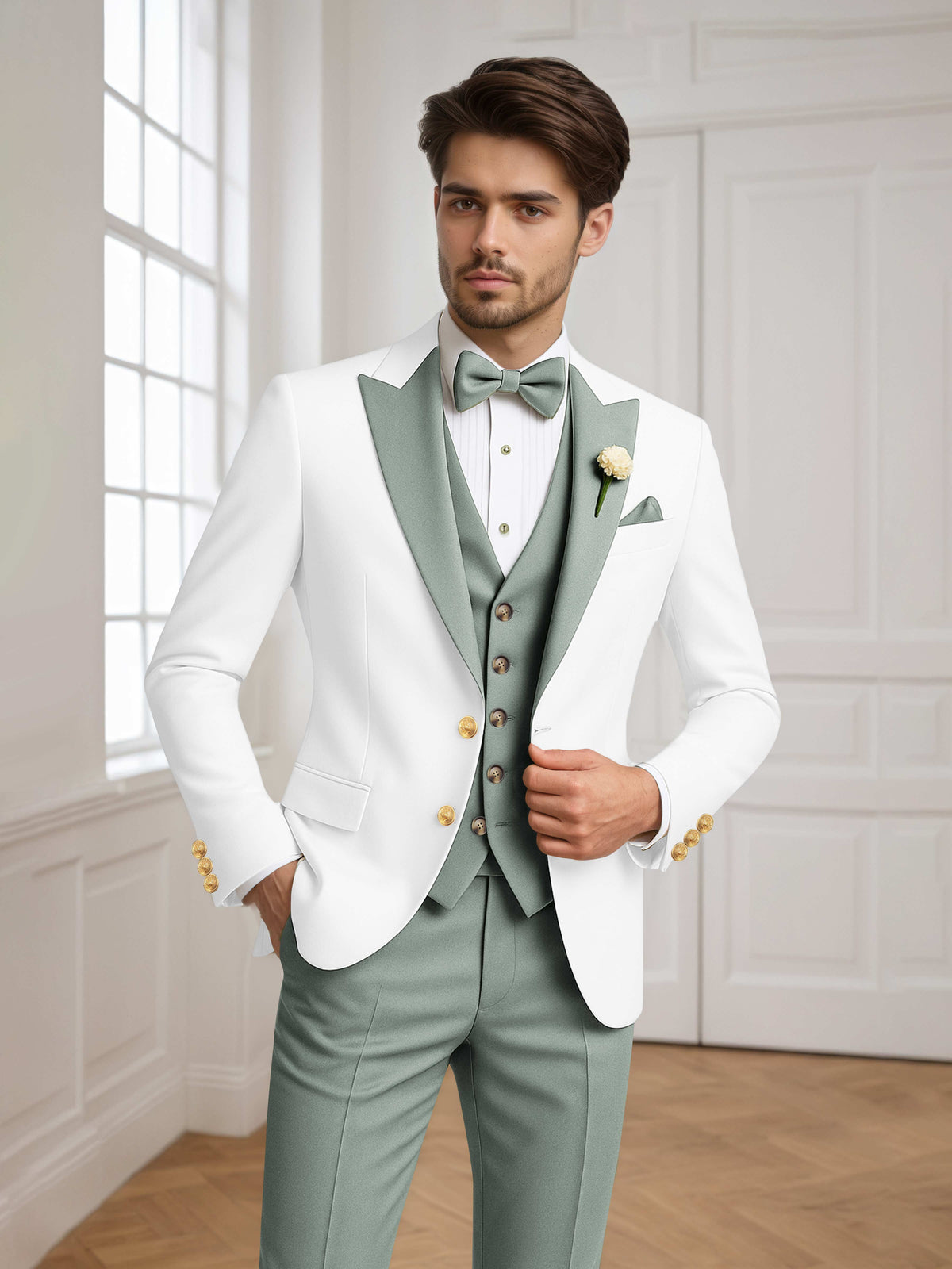 Noxwell Marsden Peak-Lapel Suit