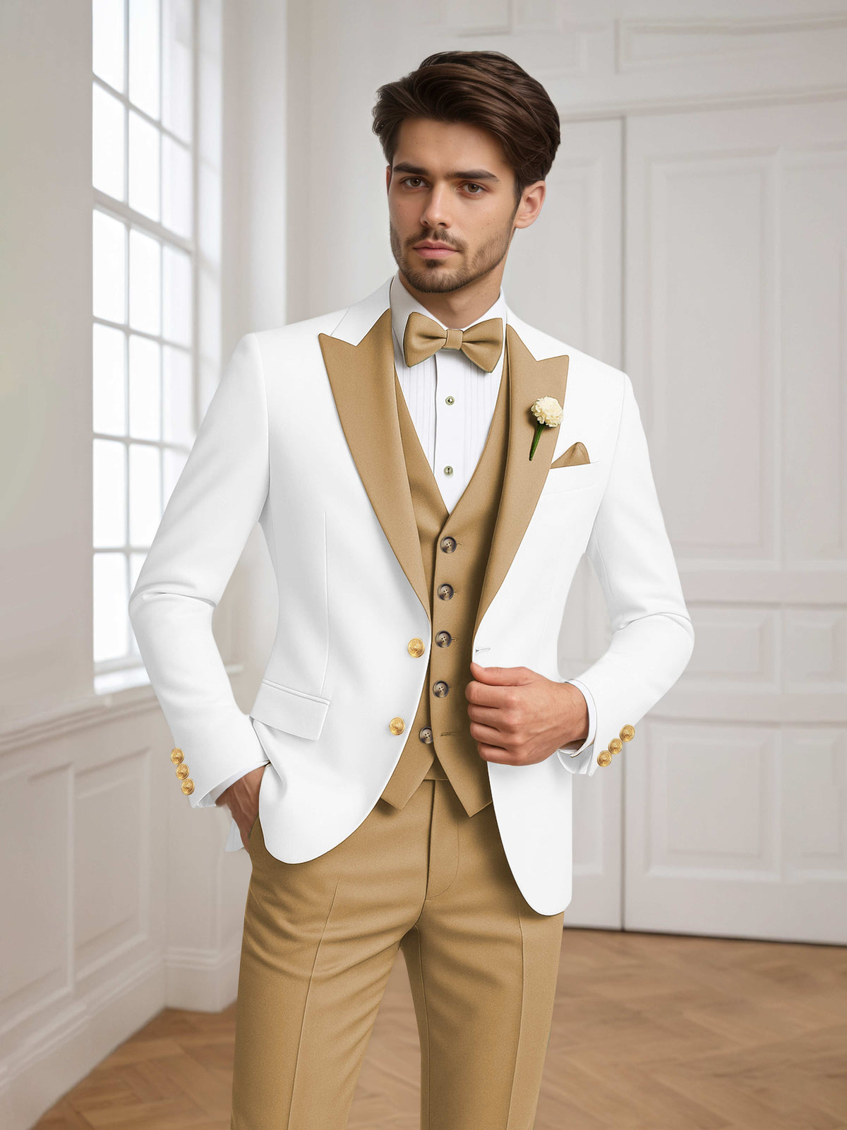Noxwell Marsden Peak-Lapel Suit