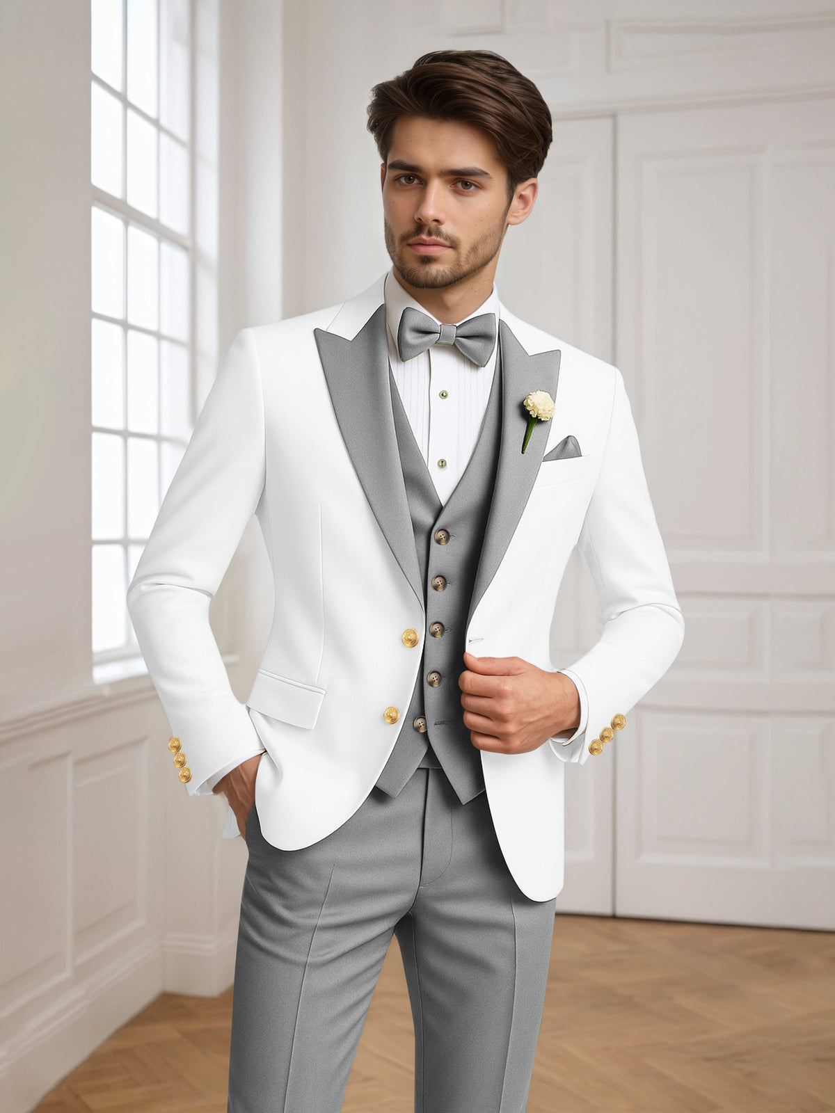 Noxwell Marsden Peak-Lapel Suit