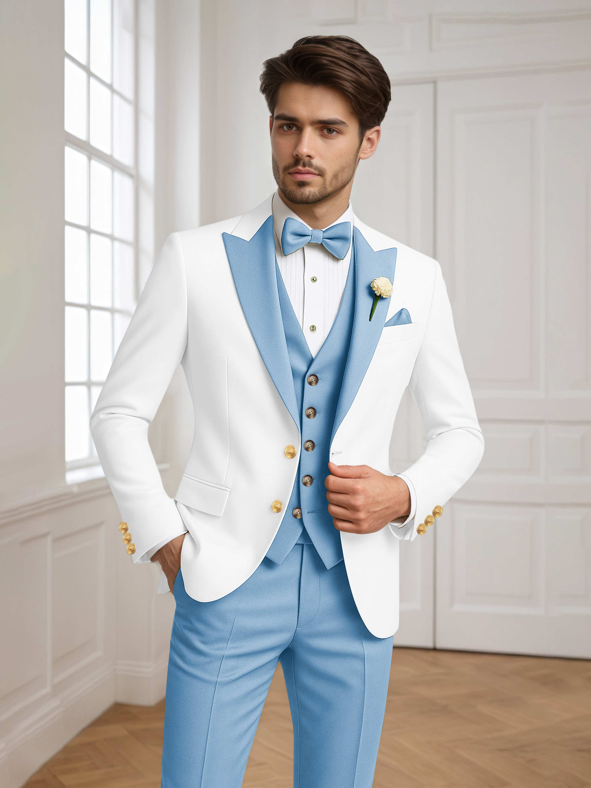 Noxwell Marsden Peak-Lapel Suit