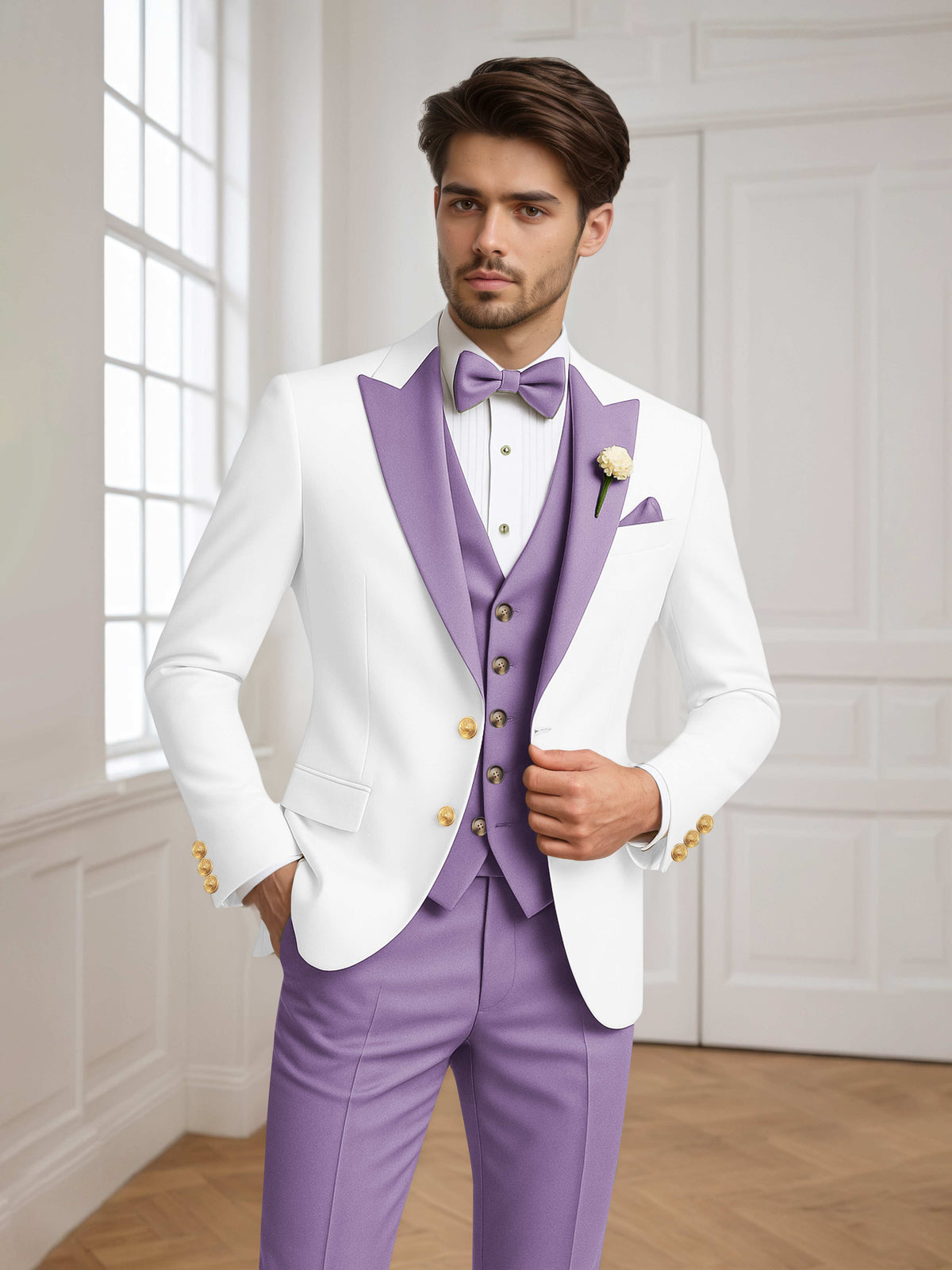 Noxwell Marsden Peak-Lapel Suit