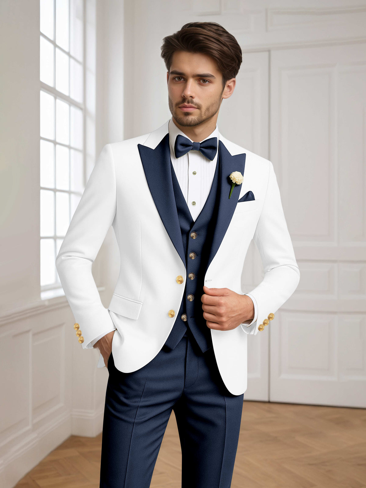 Noxwell Marsden Peak-Lapel Suit