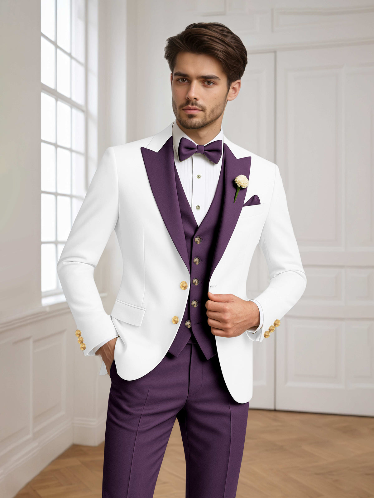 Noxwell Marsden Peak-Lapel Suit