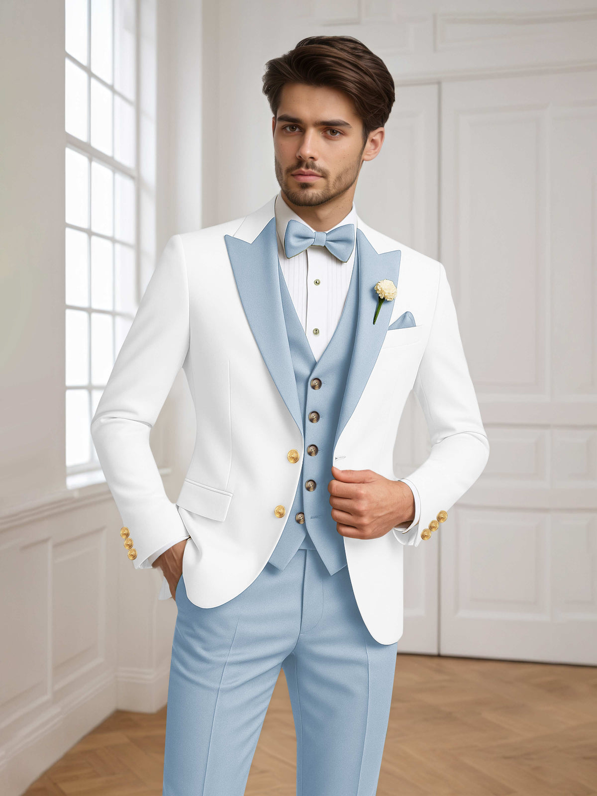 Noxwell Marsden Peak-Lapel Suit