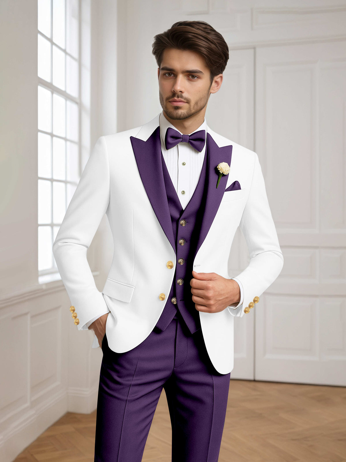 Noxwell Marsden Peak-Lapel Suit