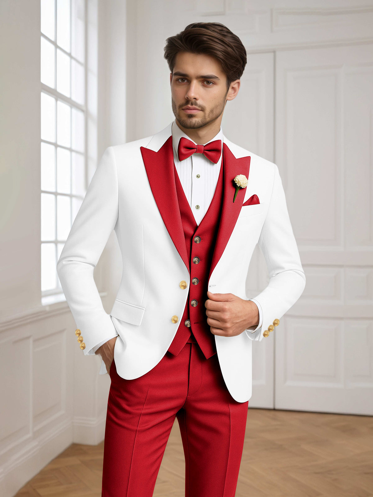 Noxwell Marsden Peak-Lapel Suit