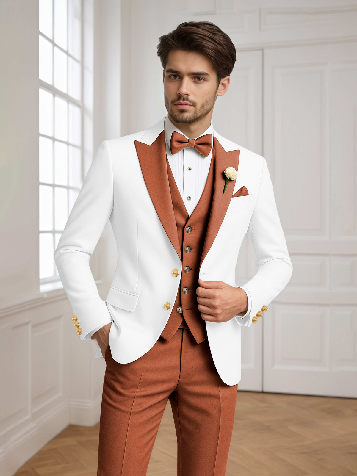 Noxwell Marsden Peak-Lapel Suit