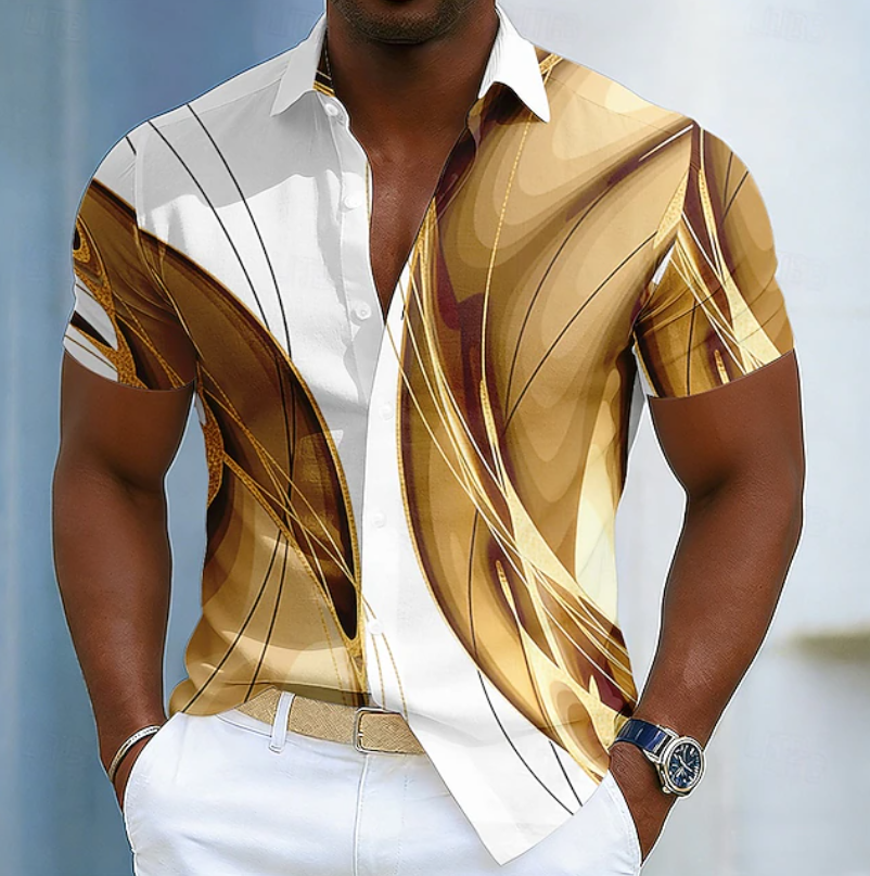 Noxwell Kelmore Colorblock Print Shirt