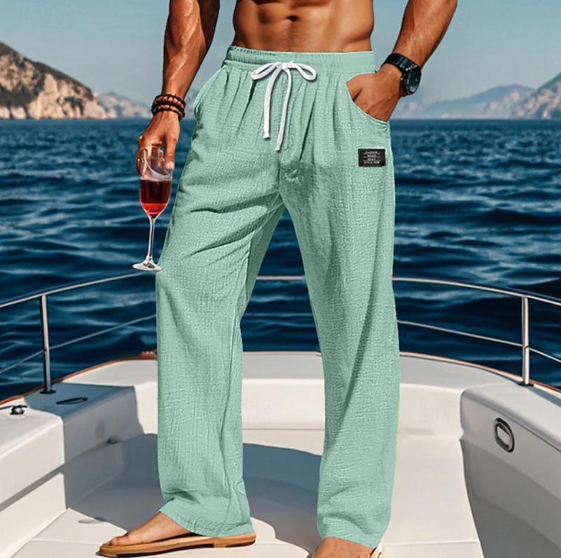 Pantalones con cordón Noxwell Ashbourne de aspecto de lino