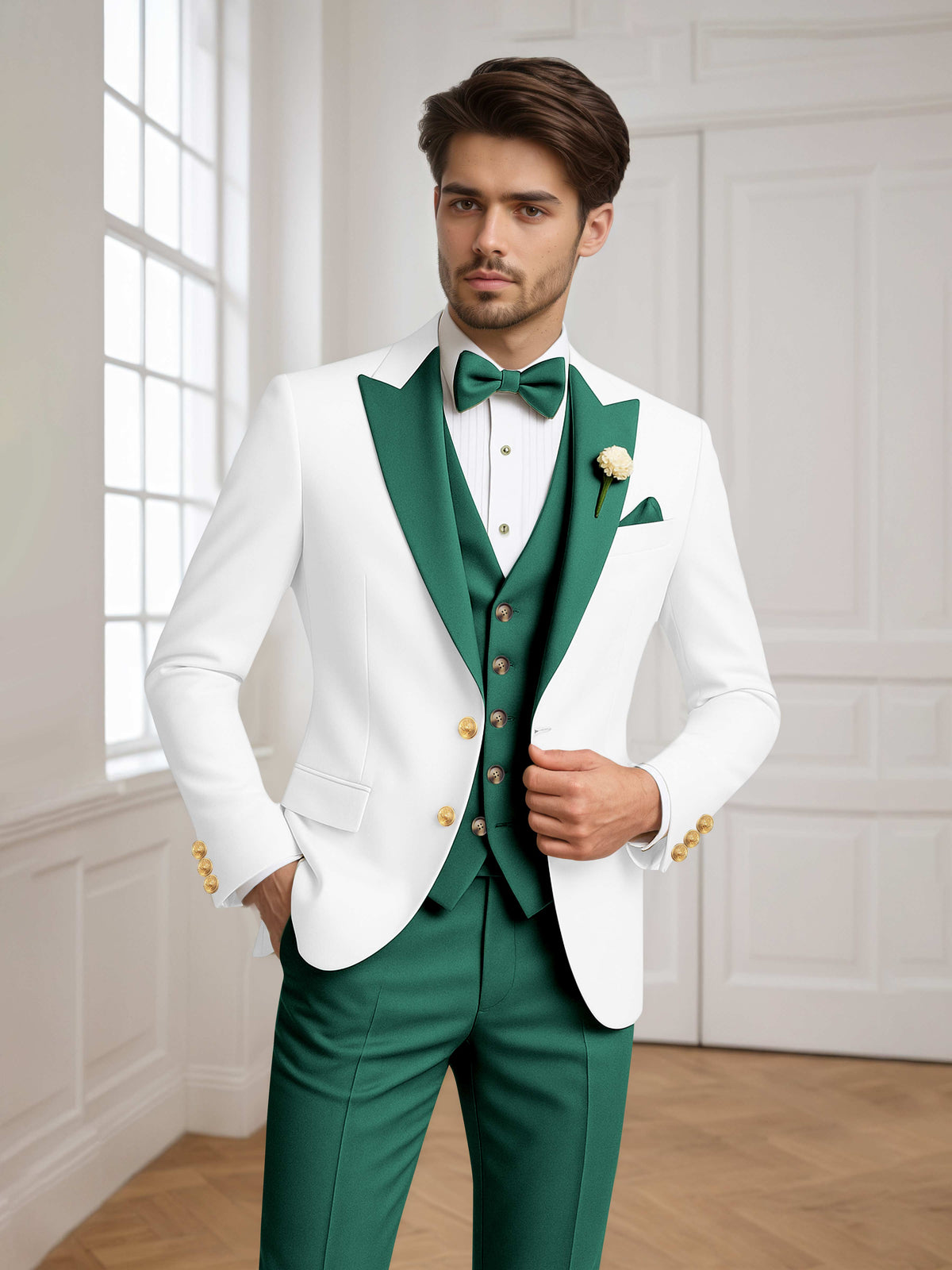 Noxwell Marsden Peak-Lapel Suit