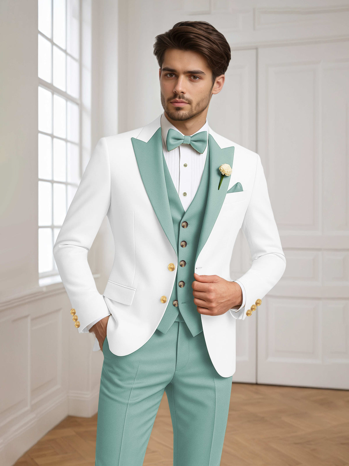 Noxwell Marsden Peak-Lapel Suit
